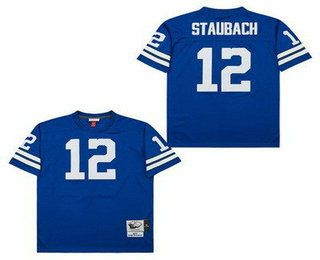 Men's Indianapolis Colts #12 Roger Staubach Blue 1971 Throwback Jersey