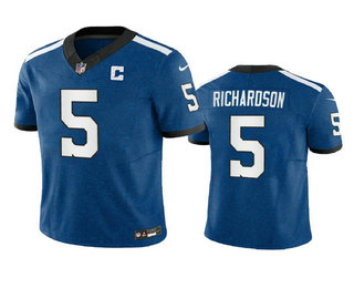 Men's Indianapolis Colts #5 Anthony Richardson Royal 2023 FUSE Indiana Nights Limited Stitched Jersey