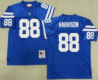 Men's Indianapolis Colts #88 Marvin Harrison Blue 1996 Throwback Jersey