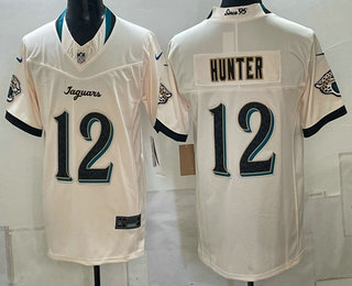 Men's Jacksonville Jaguars #12 Travis Hunter Cream 2026 FUSE Rivalries Collection Limited Stitched Jersey
