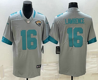Men's Jacksonville Jaguars #16 Trevor Lawrence Gray 2019 Inverted Legend Stitched NFL Nike Limited Jersey