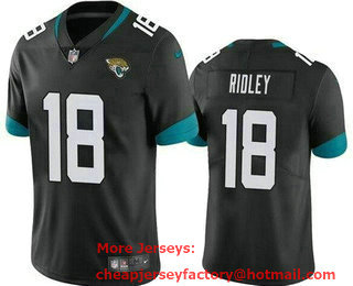 Men's Jacksonville Jaguars #18 Calvin Ridley Limited Black Vapor Jersey