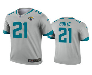 Men's Jacksonville Jaguars #21 A.J. Bouye Silver Inverted Legend Jersey