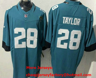 Men's Jacksonville Jaguars #28 Fred Taylor Limited Teal Prowler FUSE Vapor Jersey