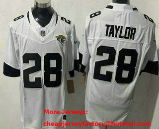 Men's Jacksonville Jaguars #28 Fred Taylor Limited White FUSE Vapor Jersey