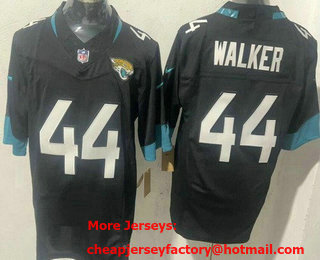 Men's Jacksonville Jaguars #44 Travon Walker Limited Black FUSE Vapor Jersey