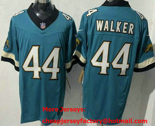 Men's Jacksonville Jaguars #44 Travon Walker Limited Green Throwback FUSE Vapor Jersey