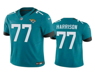 Men's Jacksonville Jaguars #77 Anton Harrison Teal 2023 FUSE Vapor Limited Stitched Jersey