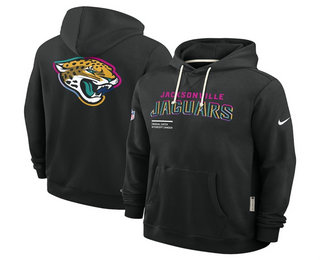 Men's Jacksonville Jaguars Black 2025 Crucial Catch Club Pullover Hoodie