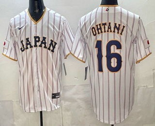 Men's Japan #16 Shohei Ohtani White 2026 World Baseball Classic Cool Base Jersey