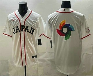 Men's Japan Team Big Logo White 2026 World Classic Baseball Jersey