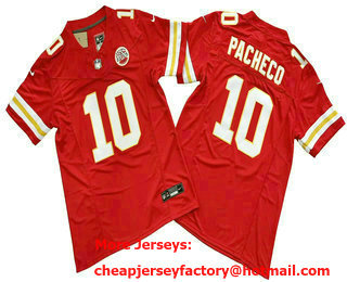 Men's Kansas City Chiefs #10 Isiah Pacheco Red 2023 FUSE Vapor Limited Stitched Jersey