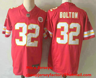 Men's Kansas City Chiefs #32 Nick Bolton Red 2023 FUSE Vapor Untouchable Limited Stitched Jersey