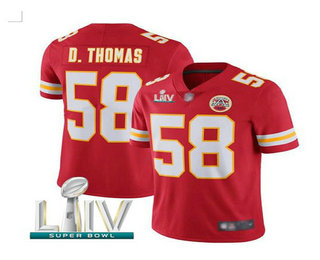 Men's Kansas City Chiefs #58 Derrick Thomas Red 2020 Super Bowl LIV Vapor Untouchable Stitched NFL Nike Limited Jersey