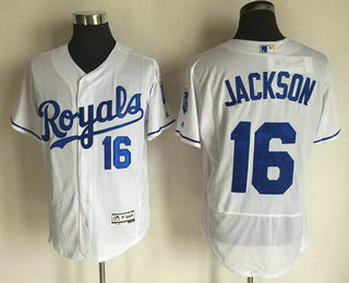 Men's Kansas City Royals #16 Bo Jackson White 2016 Flexbase Baseball Jersey