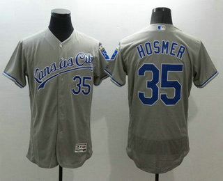Men's Kansas City Royals #35 Eric Hosmer Gray Road 2016 Flexbase Baseball Jersey