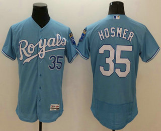Men's Kansas City Royals #35 Eric Hosmer Light Blue 2016 Flexbase Baseball Jersey