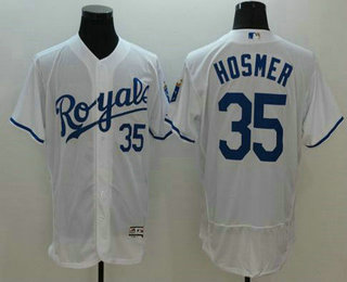 Men's Kansas City Royals #35 Eric Hosmer White 2016 Flexbase Baseball Jersey