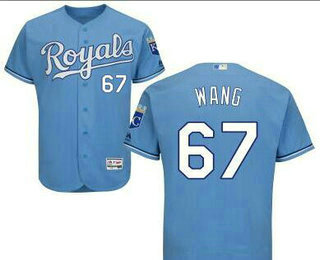 Men's Kansas City Royals #67 Chien-Ming Wang Light Blue Stitched Baseball Jersey