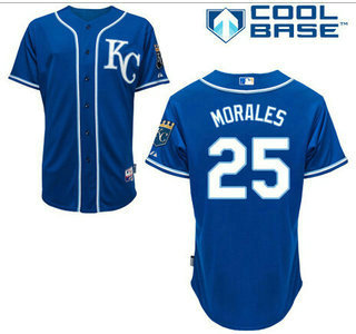 Men's Kansas City Royals jersey #25 Kendrys Morales 2014 KC Blue Jersey