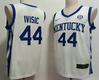 Men's Kentucky Wildcats #44 Zvonimir Ivisic White College Basketball Jersey