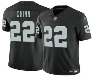 Men's Las Vegas Raiders #22 Jeremy Chinn Black FUSE Vapor Limited Stitched Jersey