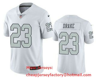 Men's Las Vegas Raiders #23 Kenyan Drake White 2021 Color Rush Stitched NFL Nike Limited Jersey