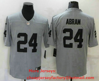 Men's Las Vegas Raiders #24 Johnathan Abram Nike Gray Gridiron 2018 Vapor Untouchable NFL Gray Limited Jersey