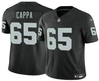 Men's Las Vegas Raiders #65 Alex Cappa Black FUSE Vapor Limited Stitched Jersey
