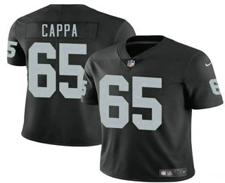 Men's Las Vegas Raiders #65 Alex Cappa Black Vapor Stitched Football Jersey