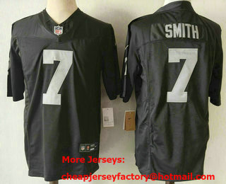 Men's Las Vegas Raiders #7 Geno Smith Black FUSE Vapor Limited Stitched Jersey