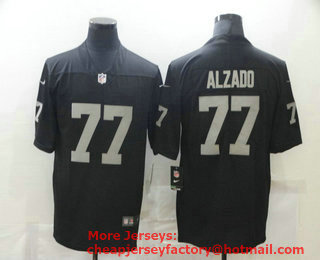 Men's Las Vegas Raiders #77 Lyle Alzado Black 2017 Vapor Untouchable Stitched NFL Nike Limited Jersey