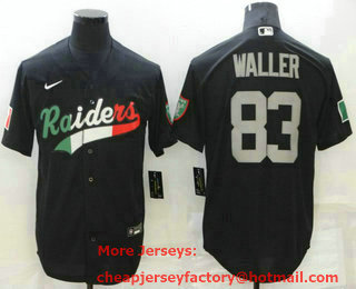 Men's Las Vegas Raiders #83 Darren Waller Black Mexico Stitched MLB Cool Base Nike Baseball Jersey