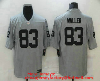 Men's Las Vegas Raiders #83 Darren Waller Nike Gray Gridiron 2018 Vapor Untouchable NFL Gray Limited Jersey