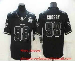 Men's Las Vegas Raiders #98 Maxx Crosby Black Shadow 2021 Vapor Untouchable Stitched Nike Limited Jersey