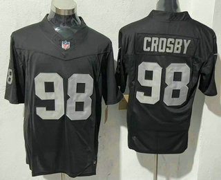 Men's Las Vegas Raiders #98 Maxx Crosby Limited Black FUSE Vapor Jersey