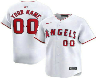 Men's Los Angeles Angels Customized White Limited Jersey