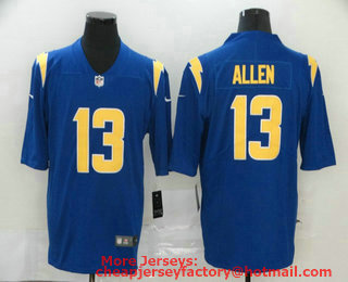 Men's Los Angeles Chargers #13 Keenan Allen Royal Blue 2020 NEW Color Rush Stitched NFL Nike Limited Jersey