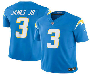 Men's Los Angeles Chargers #3 Derwin James Jr Blue 2023 FUSE Vapor Limited Stitched Jersey
