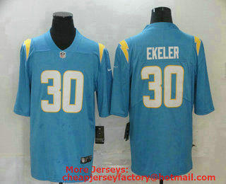 Men's Los Angeles Chargers #30 Austin Ekeler Light Blue 2020 NEW Vapor Untouchable Stitched NFL Nike Limited Jersey
