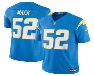 Men's Los Angeles Chargers #52 Khalil Mack Blue 2023 FUSE Vapor Limited Stitched Jersey