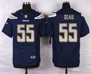 Men's Los Angeles Chargers #55 Junior Seau Navy Blue Retired Player NFL Nike Elite Jersey