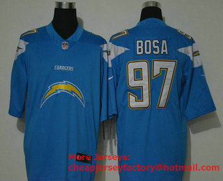 Men's Los Angeles Chargers #97 Joey Bosa Light Blue 2020 Big Logo Vapor Untouchable Stitched NFL Nike Fashion Limited Jersey