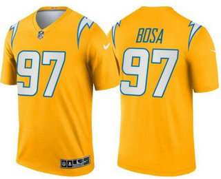 Men's Los Angeles Chargers #97 Joey Bosa Limited Yellow Inverted Vapor Jersey