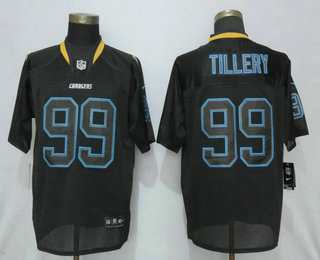 Men's Los Angeles Chargers #99 Jerry Tillery Lights Out Black NFL Nike Elite Jersey
