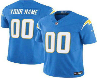 Men's Los Angeles Chargers Customized Limited Powder Blue FUSE Vapor Jersey