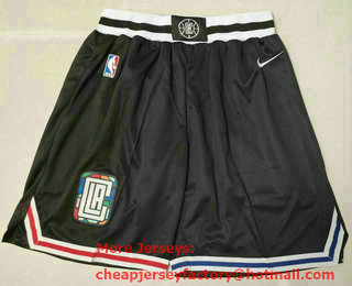 Men's Los Angeles Clippers 2023 Black City Edition Stitched Shorts