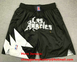 Men's Los Angeles Clippers Black Statement Icon Swingman Shorts