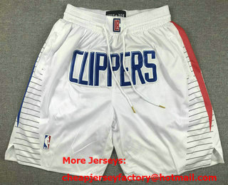 Men's Los Angeles Clippers White 2023 Just Don Shorts