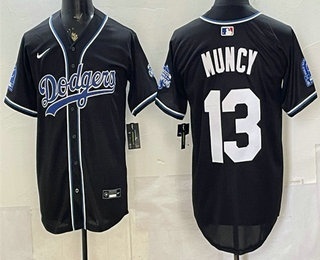Men's Los Angeles Dodgers #13 Max Muncy 2026 Black Fashion Champions Cool Base Jersey